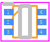 SSM6L35FE(TE85L,F) - Toshiba PCB footprint - SO Transistor Flat Lead - SO Transistor Flat Lead - 6-Pin SOTFL 2-2N1D