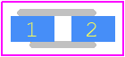 CPDU5V0U-HF - Comchip Technology PCB footprint - Diodes Moulded - Diodes Moulded - 0603/SOD-523F11
