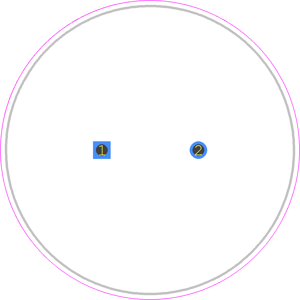 LGU2D821MELB - Nichicon PCB footprint - Capacitor, Polarized Radial Diameter - Capacitor, Polarized Radial Diameter - LGU2D821MELB