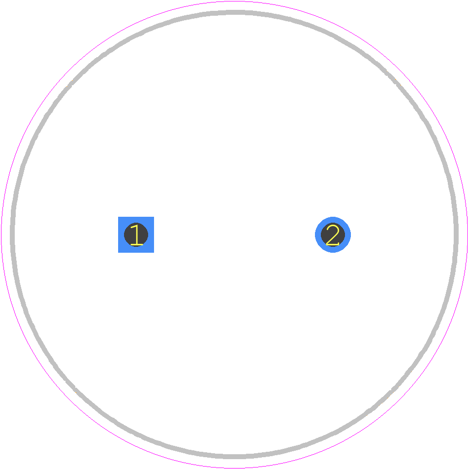 LLS1V472MELZ - Nichicon PCB footprint - Capacitor, Polarized Radial Diameter - Capacitor, Polarized Radial Diameter - LLS1V472MELZ