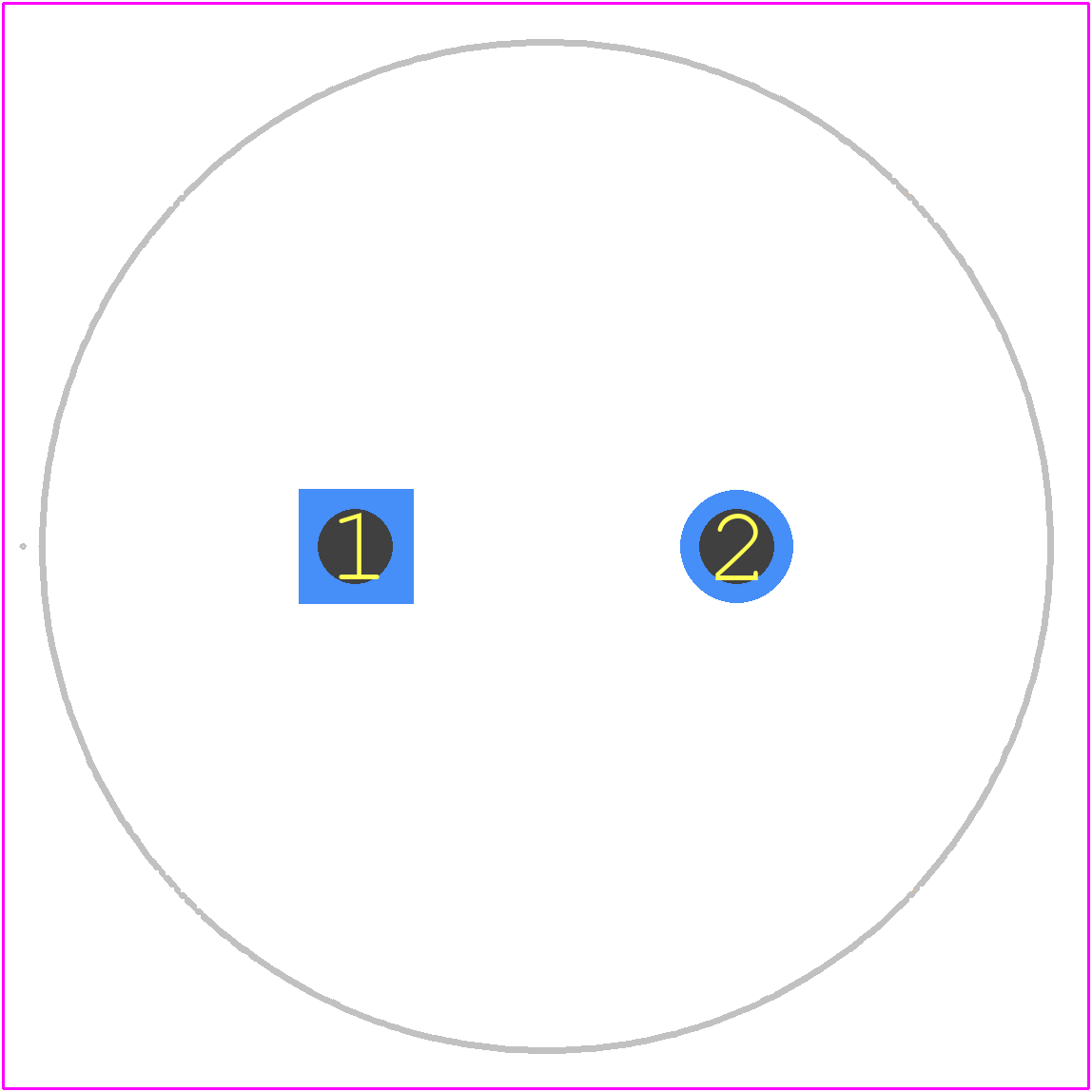 LLS2A332MELA - Nichicon PCB footprint - Other - Other - 25 × 50mm