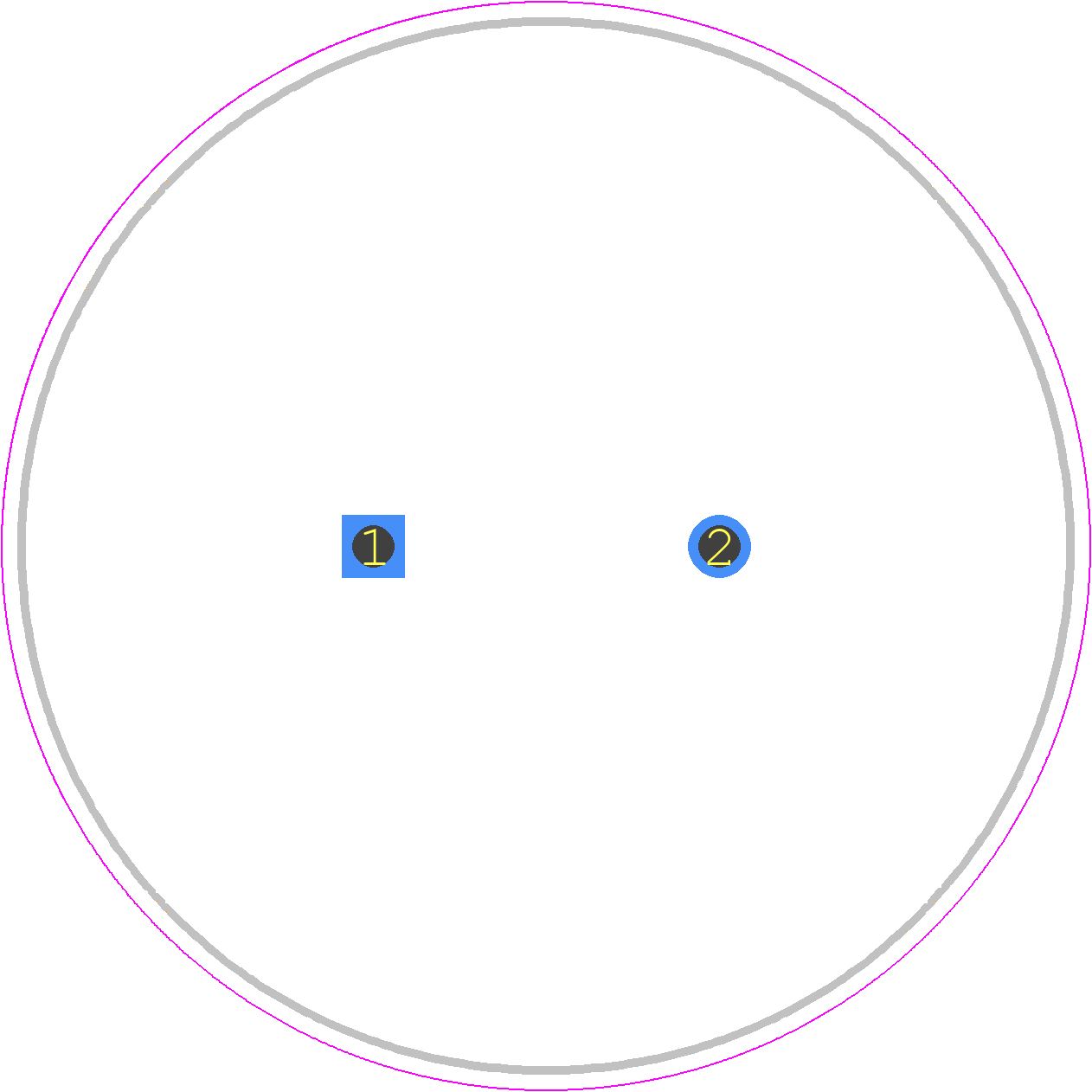 LLS2D102MELB - Nichicon PCB footprint - Capacitor, Polarized Radial Diameter - Capacitor, Polarized Radial Diameter - 30*35*21