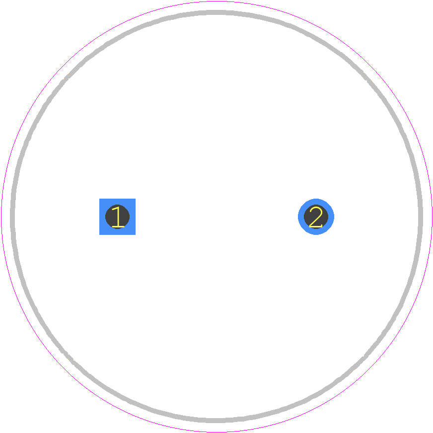 LLS2W680MELY - Nichicon PCB footprint - Capacitor, Polarized Radial Diameter - Capacitor, Polarized Radial Diameter - LLS2W680MELY