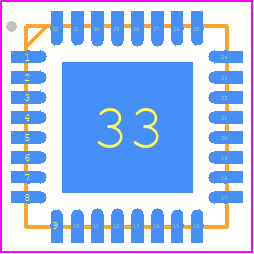 ATMEGA328P-MU - Microchip PCB footprint - Quad Flat No-Lead - Quad Flat No-Lead - 32M1-A height 1