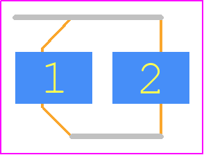UWZ1H3R3MCL1GB - Nichicon PCB footprint - Capacitor Al Electrolytic - Capacitor Al Electrolytic - 4 × 5.4