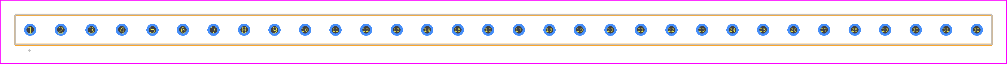 BBL-132-G-E - SAMTEC PCB footprint - Header, Vertical - Header, Vertical - BBL-132-G-E