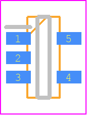 ISL28006FH50Z-T7 - Renesas Electronics PCB footprint - SOT23 (5-Pin) - SOT23 (5-Pin) - P5.064 Rev 0, 2/10