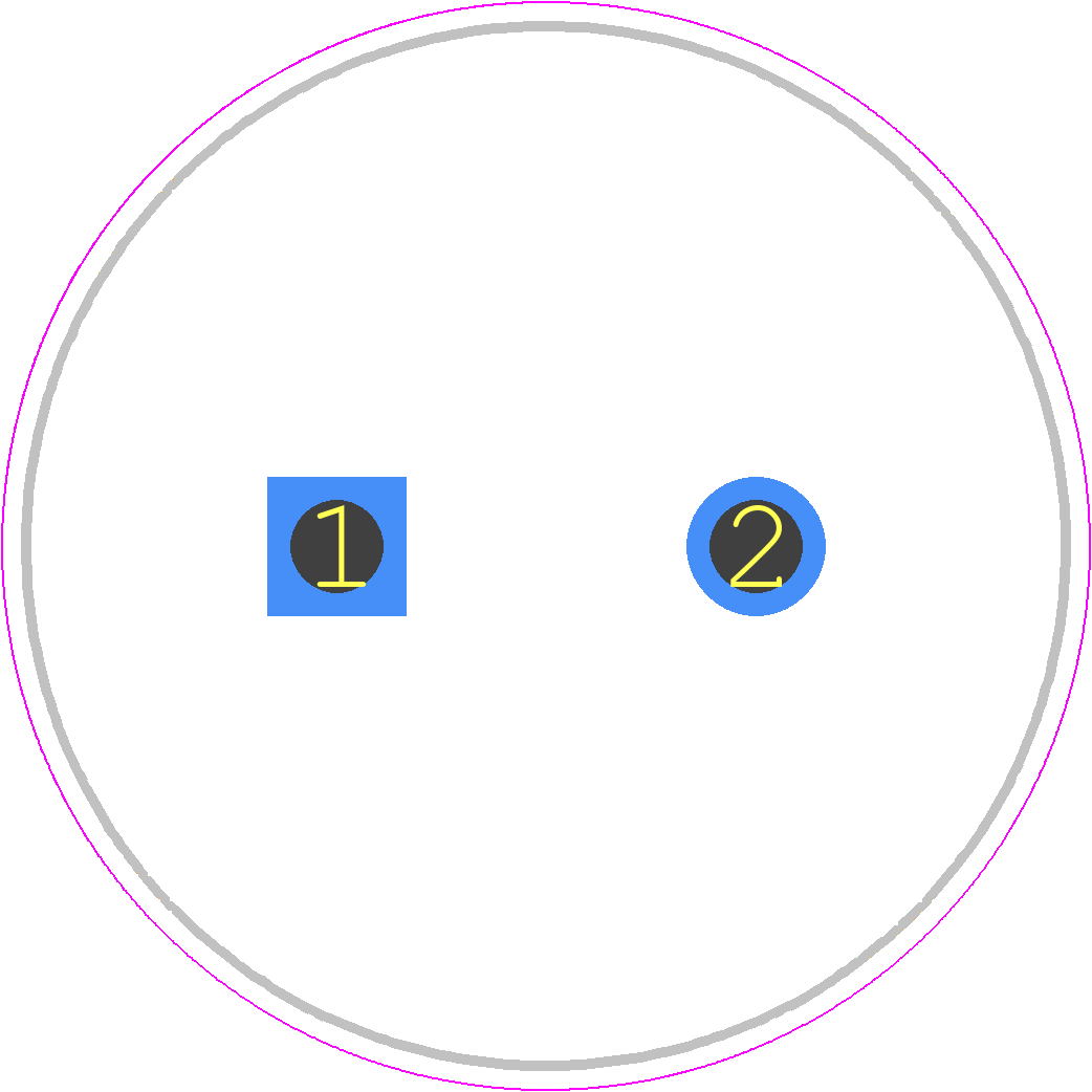 450VXH220MEFCSN25X35 - Rubycon PCB footprint - Capacitor, Polarized Radial Diameter - Capacitor, Polarized Radial Diameter - 25X35