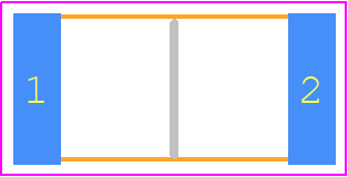 RCL1225680RFKEG - Vishay PCB footprint - Resistor Chip - Resistor Chip - RCL1225680RFKEG