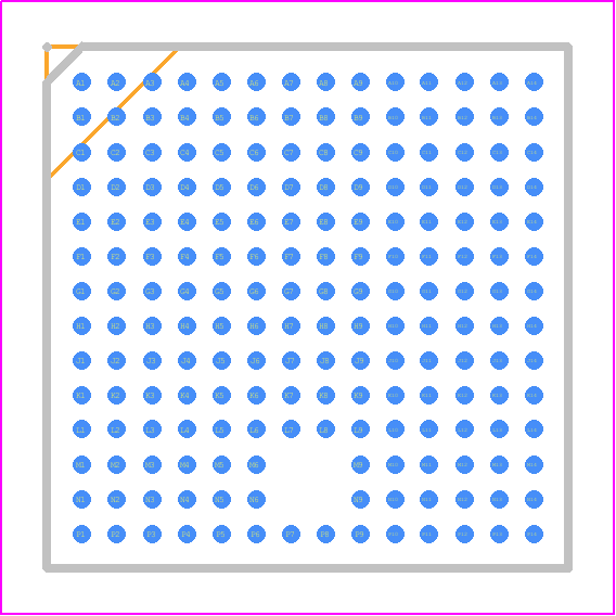 AD9213BBPZ-10G - Analog Devices PCB footprint - BGA - BGA - 192-Ball Ball Grid Array, Thermally Enhanced [BGA_ED] (BP-192-1)