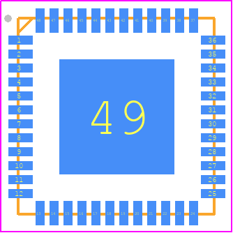 C8051F505-IM - Silicon Labs PCB footprint - Quad Flat No-Lead - Quad Flat No-Lead - QFN48_34