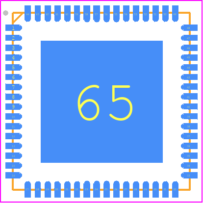 SI53112-A00AGM - Silicon Labs PCB footprint - Quad Flat No-Lead - Quad Flat No-Lead - SI53112-A00AGM