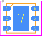 Si7007-A20-IM - Silicon Labs PCB footprint - Small Outline No-lead - Small Outline No-lead - 3x3 6-Pin DFN