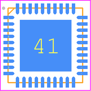 CS42L52-CNZ - Cirrus Logic PCB footprint - Quad Flat No-Lead - Quad Flat No-Lead - 40L QFN