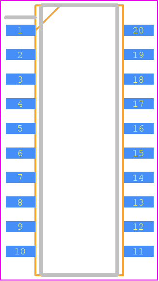 A6H-0102 - OMRON Electronics PCB footprint - Small Outline Packages - Small Outline Packages - A6H-0102