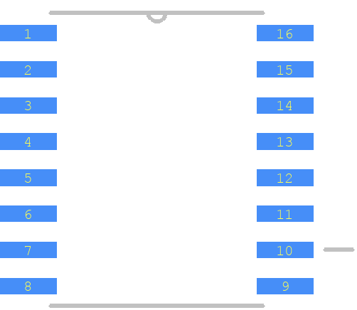 SP232EET-L - EXAR PCB footprint - Other - Other - SOIC127P1030X265-16N