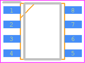 XR8052ASO8 - EXAR PCB footprint - Small Outline Packages - Small Outline Packages - SOIC-8