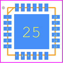 HMC980LP4E - Analog Devices PCB footprint - Quad Flat No-Lead - Quad Flat No-Lead - HMC980LP4E