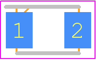 KPD-3224SECK - Kingbright PCB footprint - LED Moulded - LED Moulded - 3.2x2.4mm SMD CHIP LED LAMP