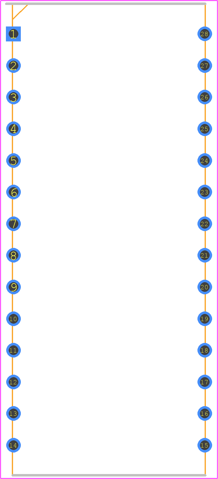 X28C256D - Renesas Electronics PCB footprint - Ceramic Dual-In-Line Packages - Ceramic Dual-In-Line Packages - 28-LEAD HERMETIC DUAL IN-LINE PACKAGE TYPE D