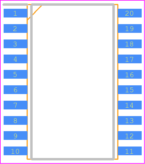 74HC244D,652 - Nexperia PCB footprint - Small Outline Packages - Small Outline Packages - SOT163-1(SO20)