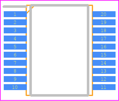 TLV2543IDBRG4 - Texas Instruments PCB footprint - Small Outline Packages - Small Outline Packages - DB (R-PDSO-G**)