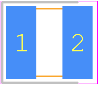 595D477X0010R2T - Vishay PCB footprint - Capacitor Chip Polarised - Capacitor Chip Polarised - 595D Case Code R