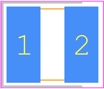 T97F107M025LBS - Vishay PCB footprint - Capacitor Chip Polarised - Capacitor Chip Polarised - T97 Case Code F