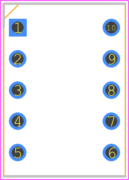 NDS-05-V - Apem PCB footprint - Dual-In-Line Sockets - Dual-In-Line Sockets - NDS-05-V