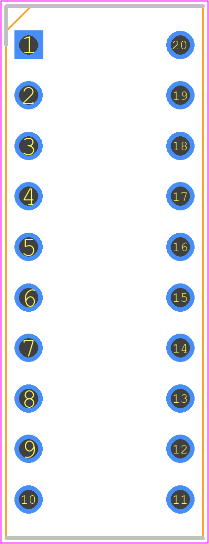 NDS-10-V - Apem PCB footprint - Dual-In-Line Sockets - Dual-In-Line Sockets - NDS(R)