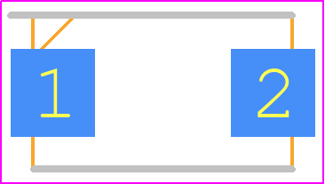 TR3D477M004F0125 - Vishay PCB footprint - Capacitor Moulded Polarised - Capacitor Moulded Polarised - Case Code D