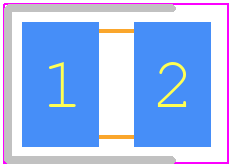 591D685X0016B2T15H - Vishay PCB footprint - Capacitor Chip Polarised - Capacitor Chip Polarised - 591D Case Code B 15H