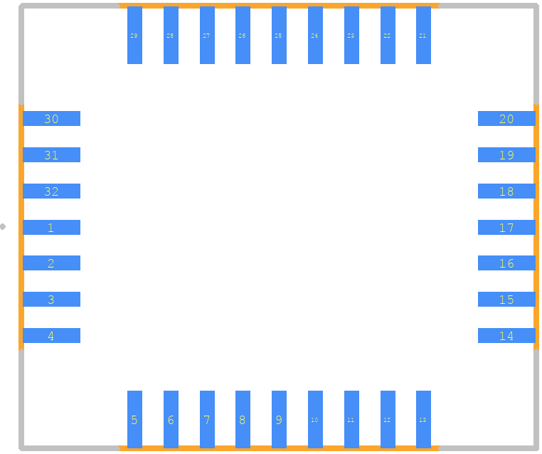 LCC-032-H200-55 - E-TEC PCB footprint - Other - Other - 32-way-SMT-PLCC