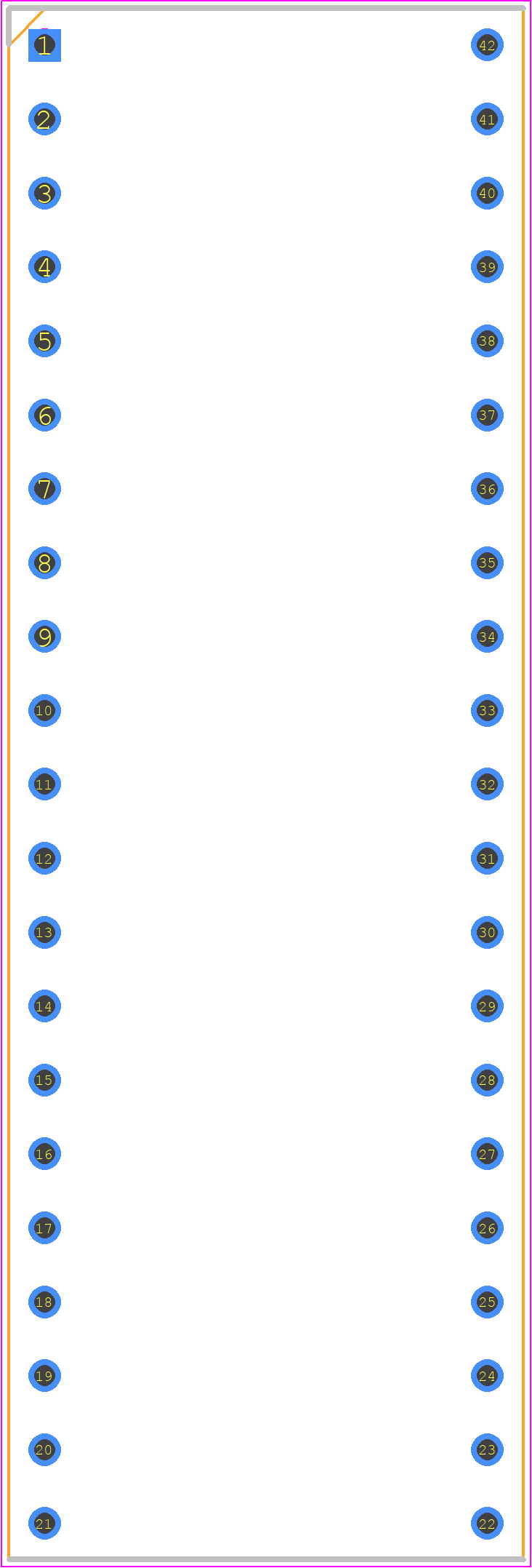 110-87-642-41-001101 - Preci-Dip PCB footprint - Dual-In-Line Sockets - Dual-In-Line Sockets - 110-87-642-41-001101