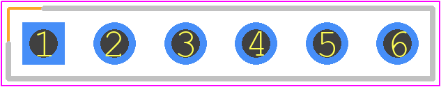 811-S1-006-10-014101 - Preci-Dip PCB footprint - Header, Vertical - Header, Vertical - 811-S1-006-10-014101