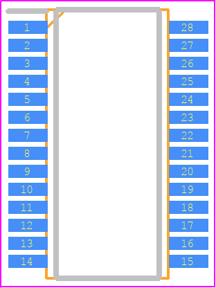 STC15W408AS-35I-TSSOP28 - STC Micro PCB footprint - Small Outline Packages - Small Outline Packages - tssop-28