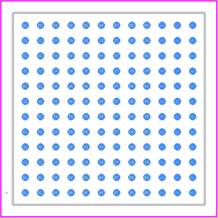 LTM4630EY#PBF - Analog Devices PCB footprint - Other - Other - GA Package 144-Lead (16mm × 16mm × 5.01mm)