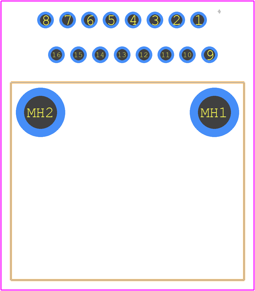 MX34016NF1 - JAE PCB footprint - Other - Other - MX34016NF1-2