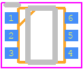 MTM761100LBF - Panasonic PCB footprint - SO Transistor Flat Lead - SO Transistor Flat Lead - WSMini6-F1-B1