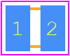 0505J250P400BQT - Knowles PCB footprint - Capacitor Chip Non-polarised - Capacitor Chip Non-polarised - 0505-4