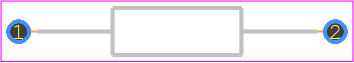 7077690 - RS Pro PCB footprint - Resistors, Axial Diameter Horizontal Mounting - Resistors, Axial Diameter Horizontal Mounting - 7077690