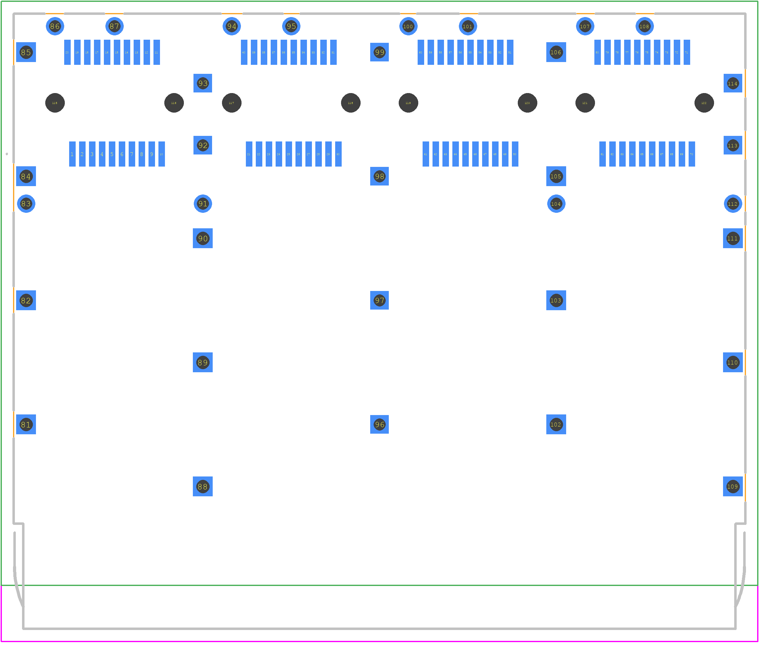 U773GA461L2071 - Amphenol PCB footprint - Other - Other - U773GA461L2071-3