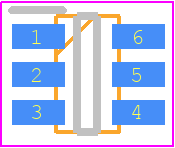 SIL3407-TP - MCC PCB footprint - SOT23 (6-Pin) - SOT23 (6-Pin) - SOT23-6LG