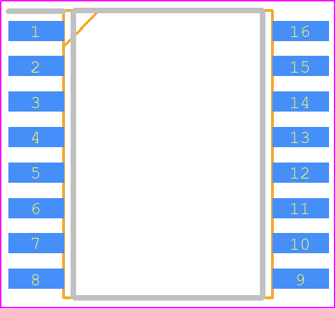TC4469EOE - Microchip PCB footprint - Small Outline Packages - Small Outline Packages - 16 lead small outline package-