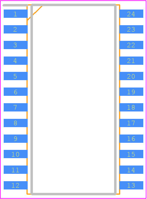AD7876BR-REEL7 - Analog Devices PCB footprint - Small Outline Packages - Small Outline Packages - RW-24 (SOIC)