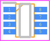 DG449DS-T1-E3 - Vishay PCB footprint - Small Outline Packages - Small Outline Packages - SOT23