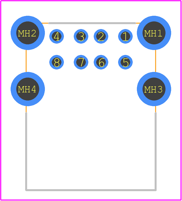 690-008-221-013 - EDAC PCB footprint - Other - Other - 690-008-221-013-1