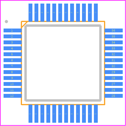 CY8C4247AZI-L423 - Infineon PCB footprint - Quad Flat Packages - Quad Flat Packages - LQFP_48