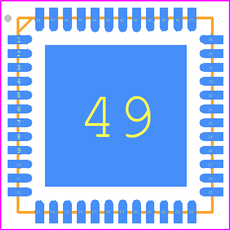 DS90UB914ATRHSTQ1 - Texas Instruments PCB footprint - Quad Flat No-Lead - Quad Flat No-Lead - RHS0048A (SQA48A-Rev B)