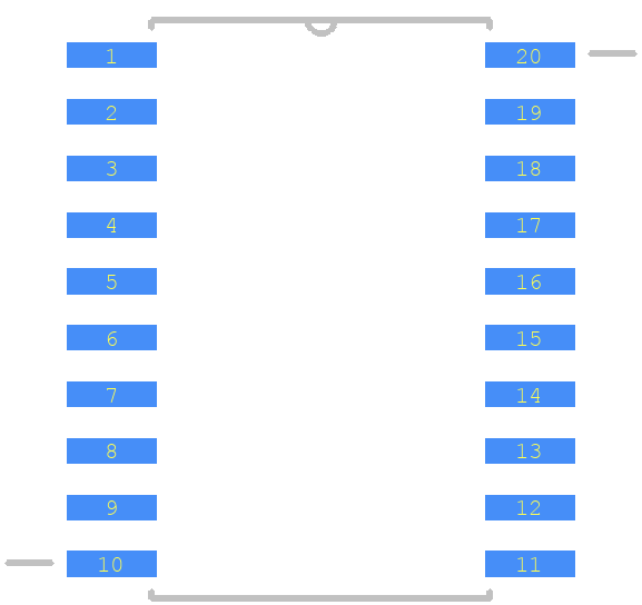 MM74HC374WM - onsemi PCB footprint - Other - Other - SOIC127P1032X264-20N